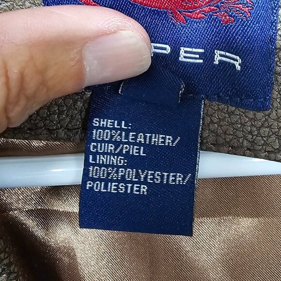 NWT Roper Brown Studded Peplum Leather Western Cowgirl Jacket Size XL - Picture 10 of 11